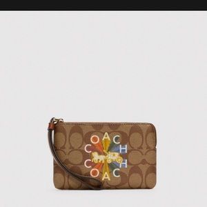 Coach Pridee rainbow radial wristlet neww